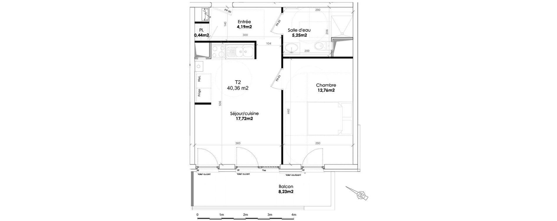 Appartement T2 de 40,00 m2 &agrave; Nancy Rives de meurthe