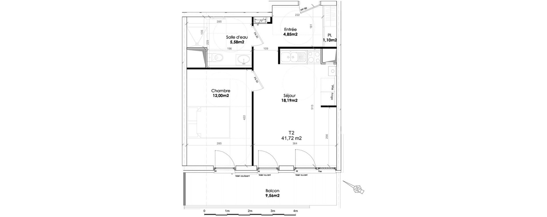 Appartement T2 de 41,00 m2 &agrave; Nancy Rives de meurthe