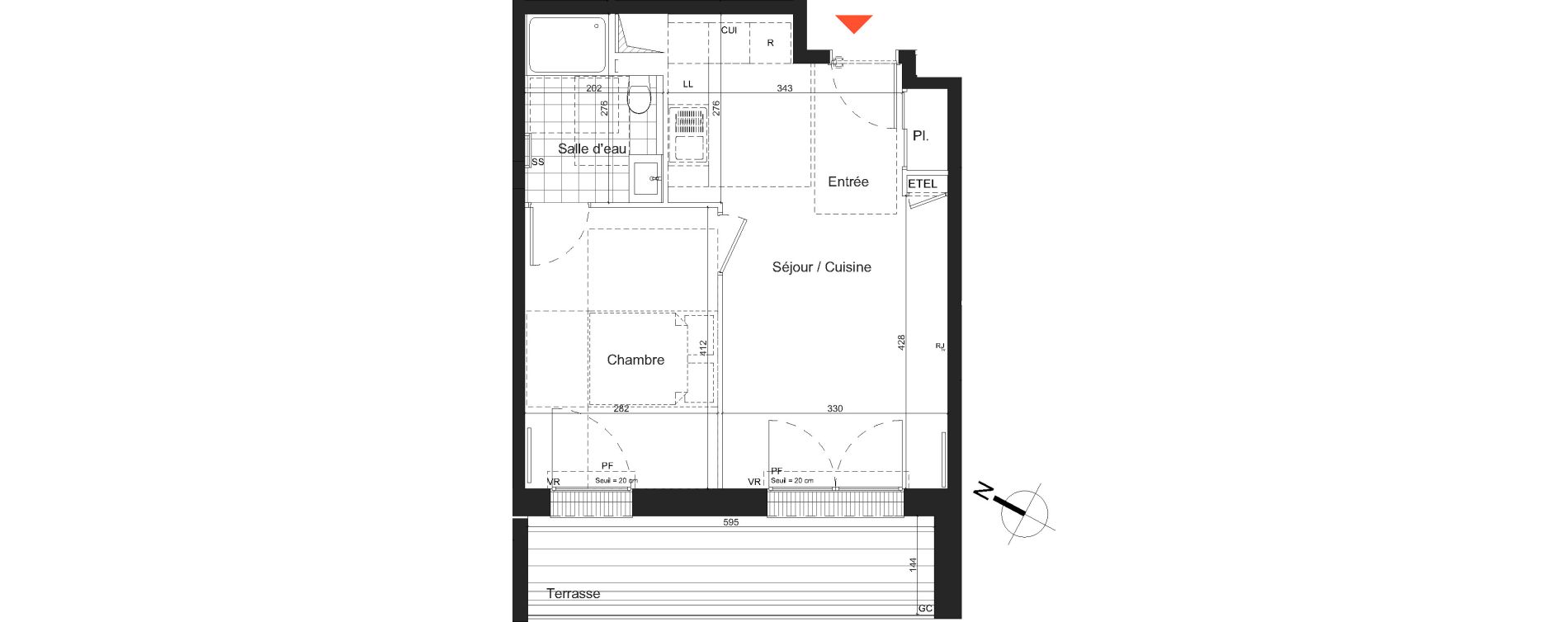 Appartement T2 de 39,39 m2 &agrave; Nancy Grand coeur