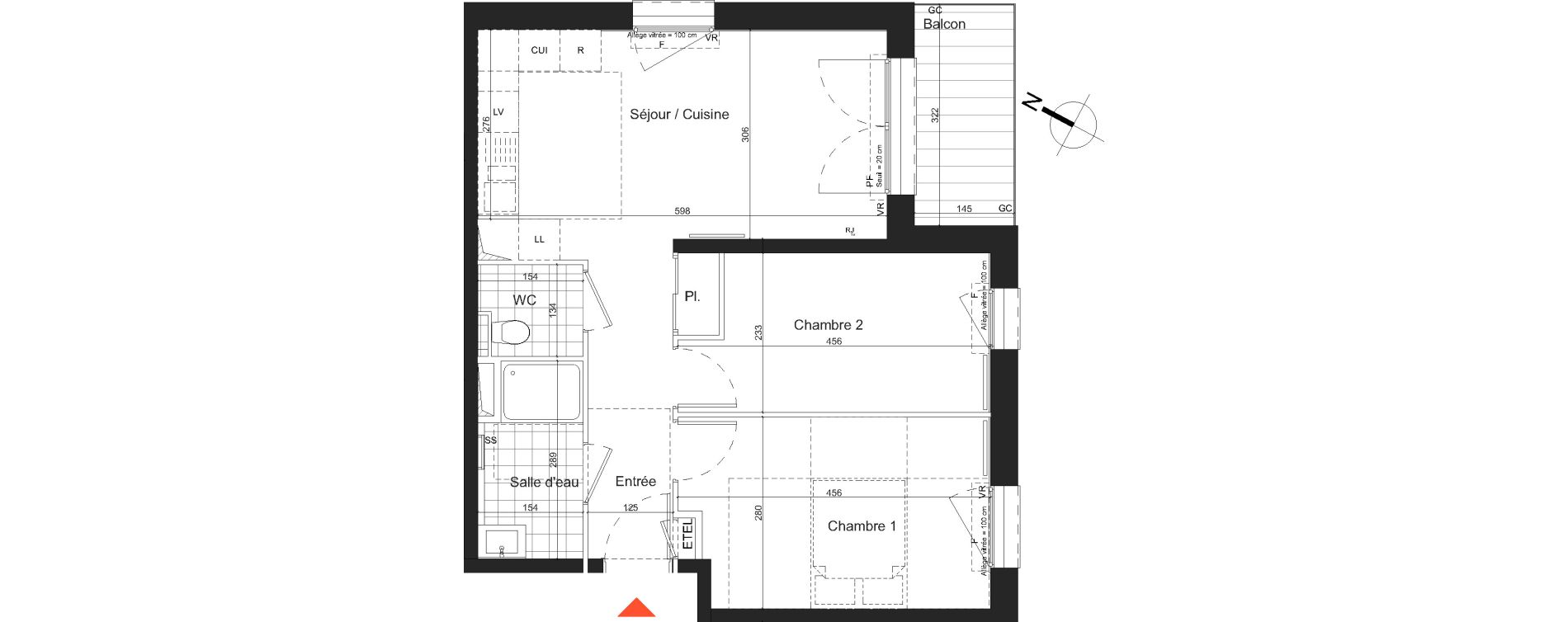 Appartement T3 de 53,02 m2 &agrave; Nancy Grand coeur