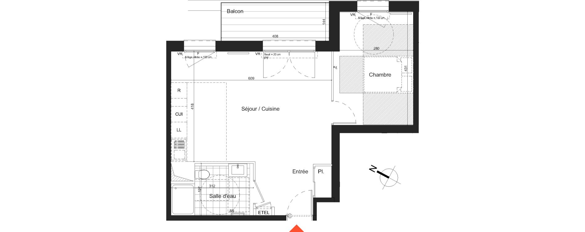 Appartement T2 de 49,19 m2 &agrave; Nancy Grand coeur