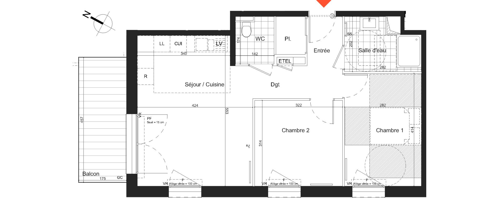 Appartement T3 de 59,20 m2 &agrave; Nancy Grand coeur