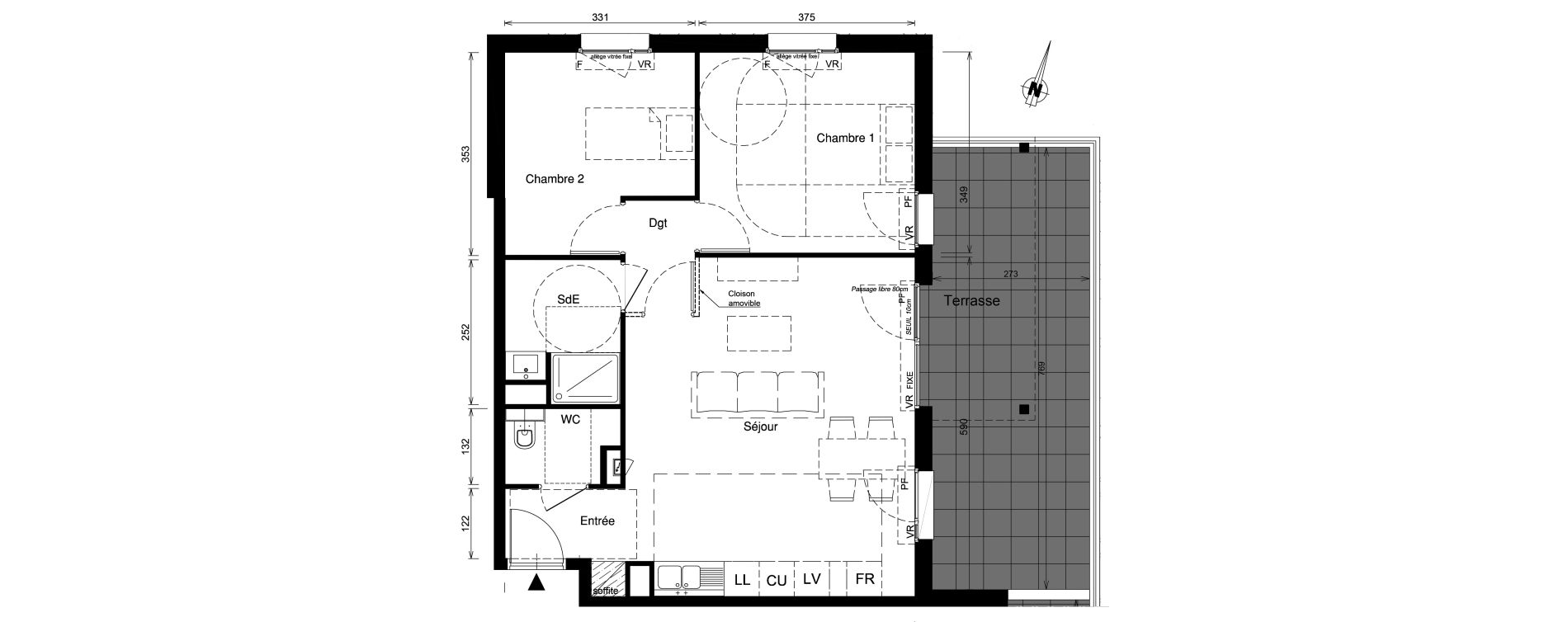 Appartement T3 de 64,07 m2 &agrave; Nancy Scarpone