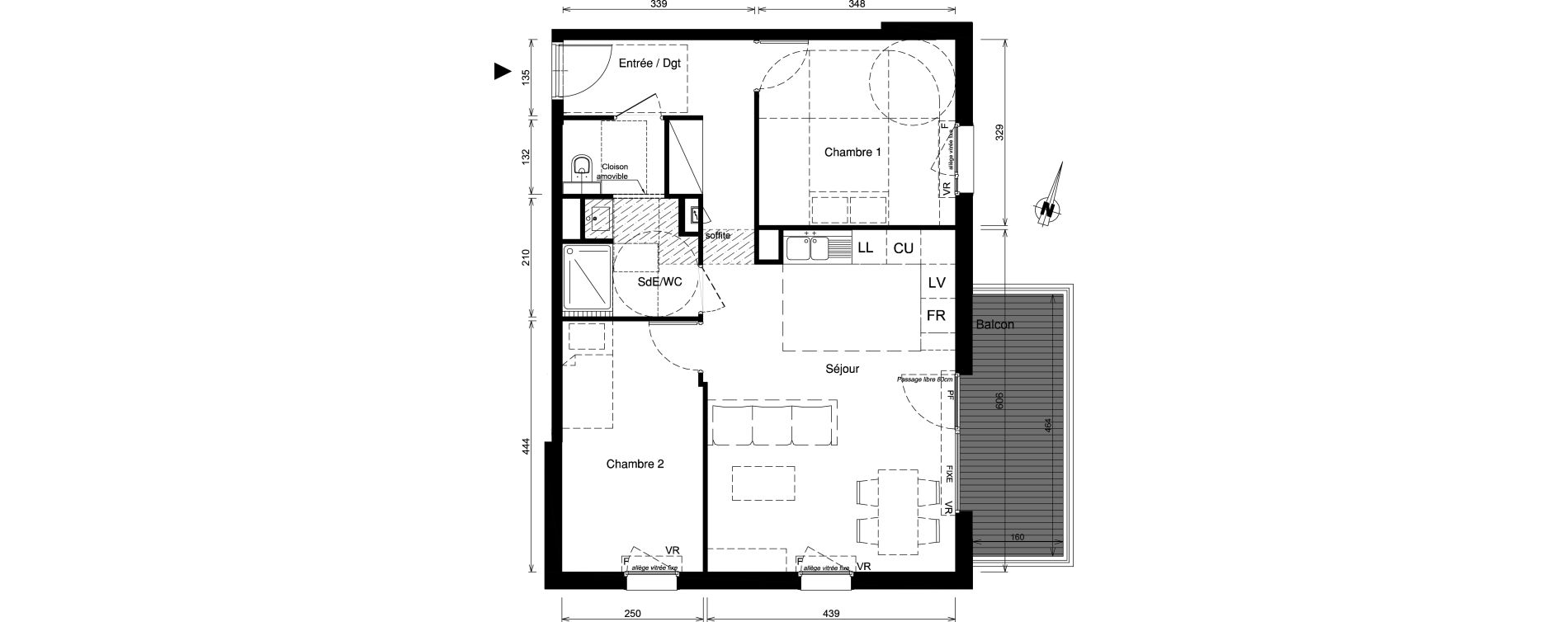Appartement T3 de 63,05 m2 &agrave; Nancy Scarpone