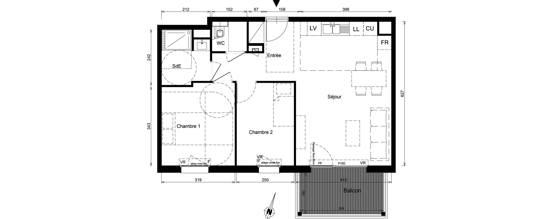 Appartement T3 de 59,51 m2 &agrave; Nancy Scarpone