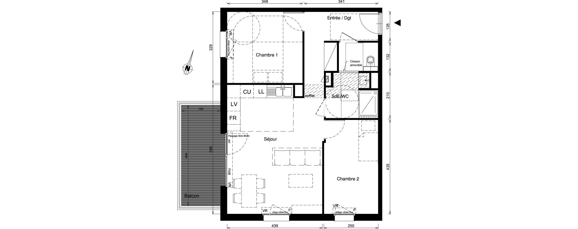 Appartement T3 de 62,36 m2 &agrave; Nancy Scarpone