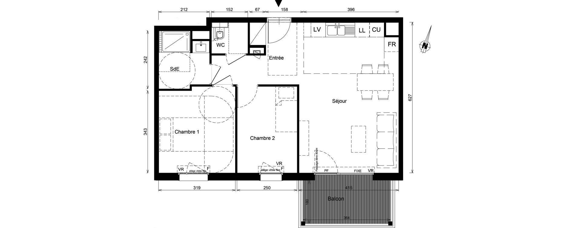 Appartement T3 de 60,00 m2 &agrave; Nancy Scarpone