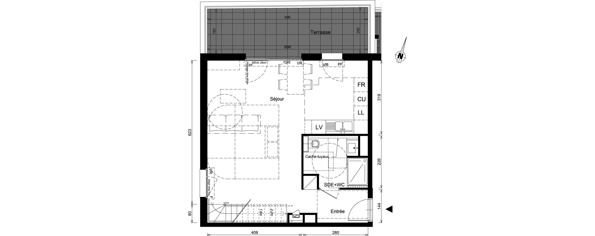 Appartement T4 de 89,33 m2 &agrave; Nancy Scarpone