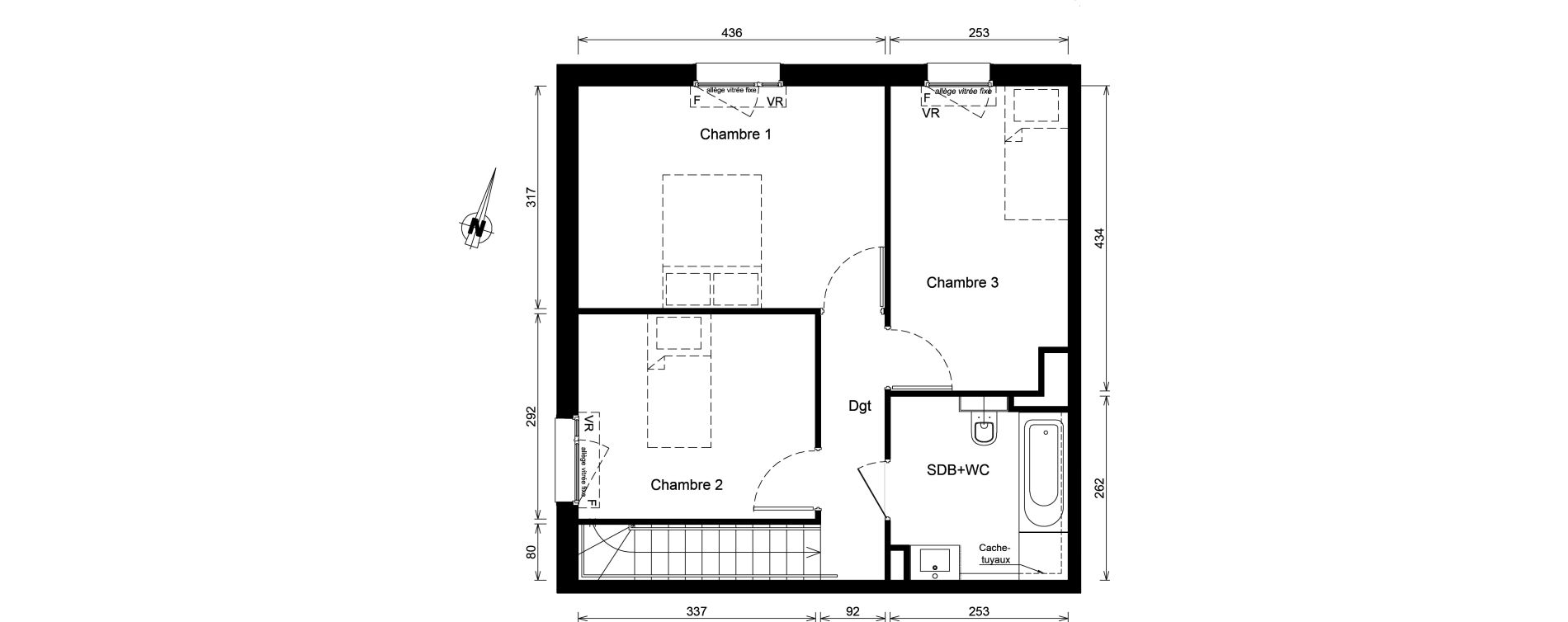 Appartement T4 de 89,33 m2 &agrave; Nancy Scarpone