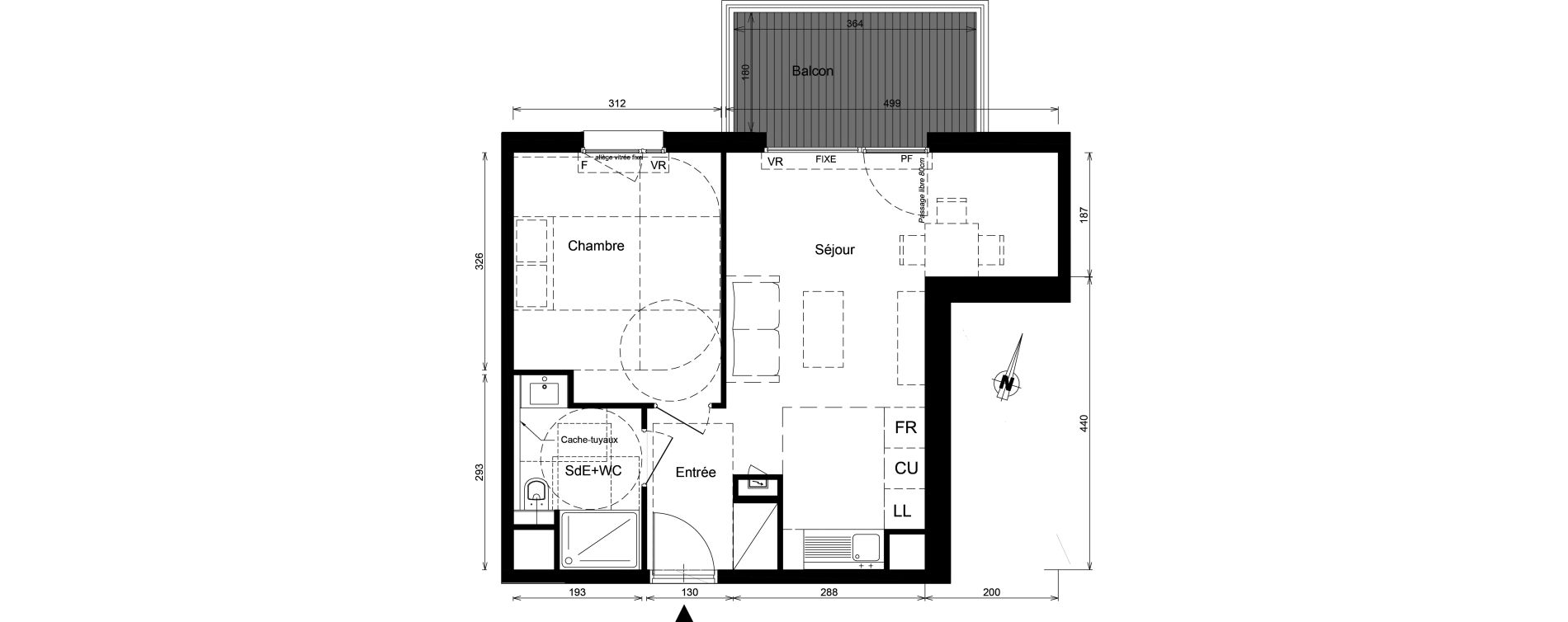 Appartement T2 de 41,00 m2 &agrave; Nancy Scarpone