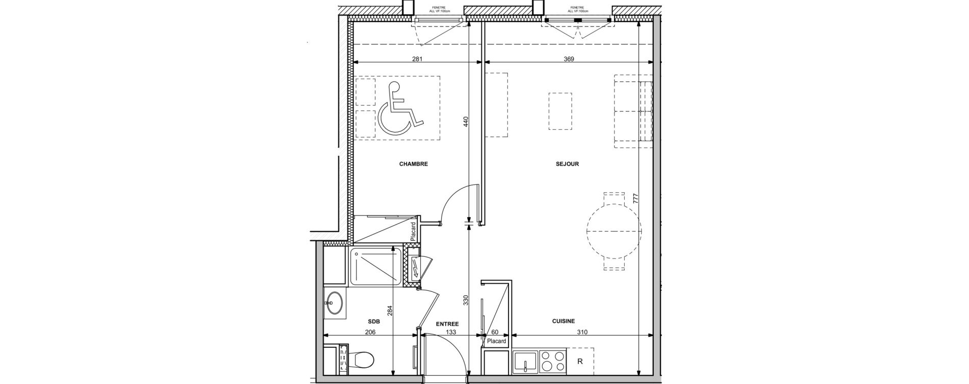Appartement T2 de 50,45 m2 &agrave; Nancy Cittadelle sellier c de foucauld