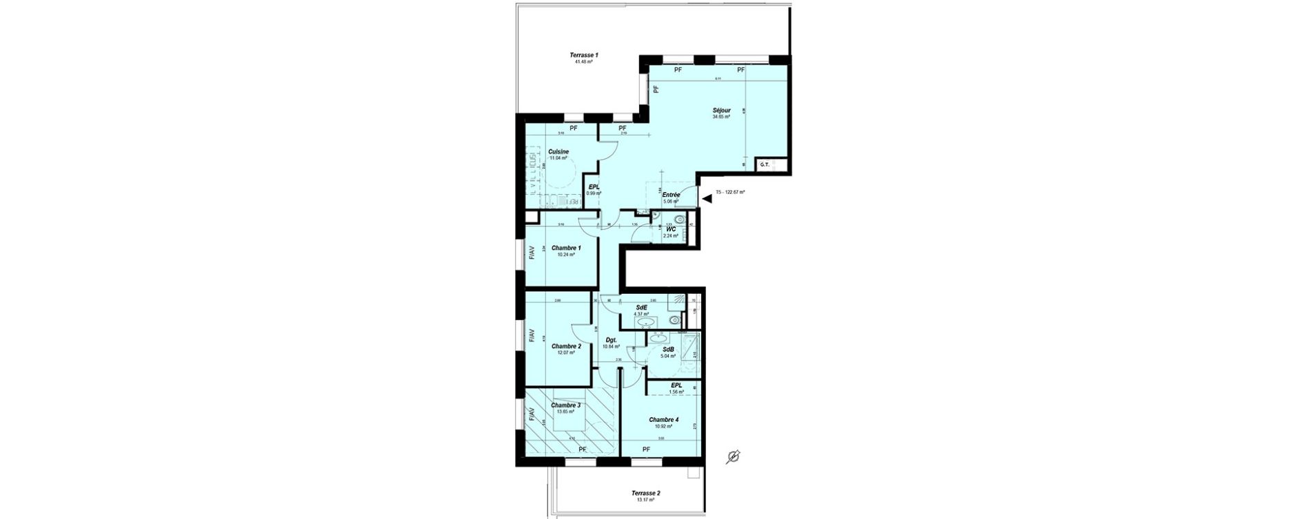 Appartement T5 de 122,67 m2 &agrave; Nancy Grand coeur