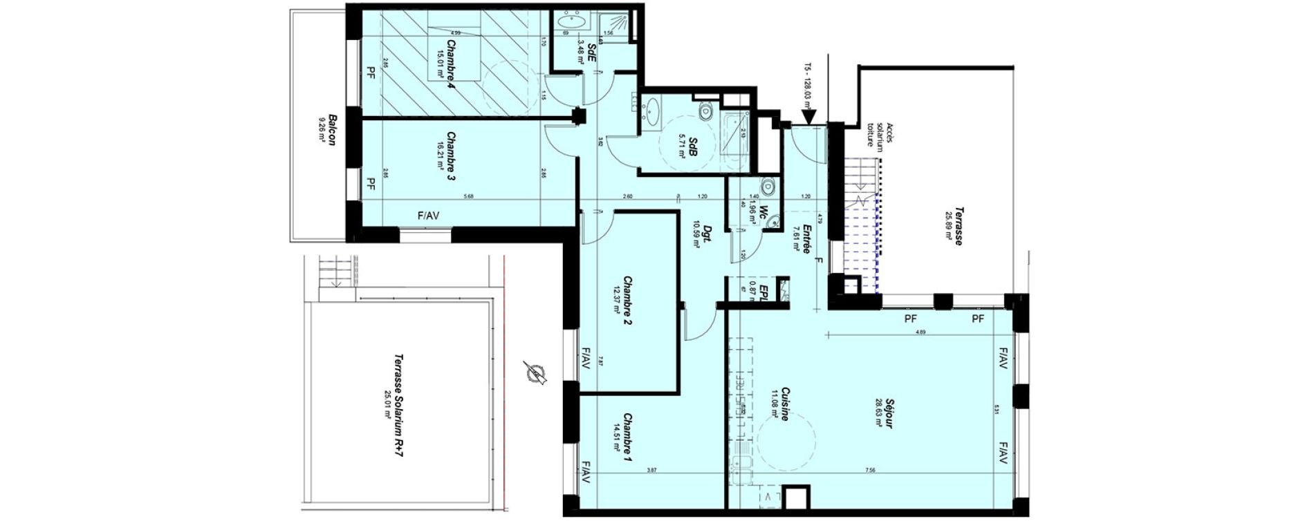 Appartement T5 de 128,03 m2 &agrave; Nancy Grand coeur