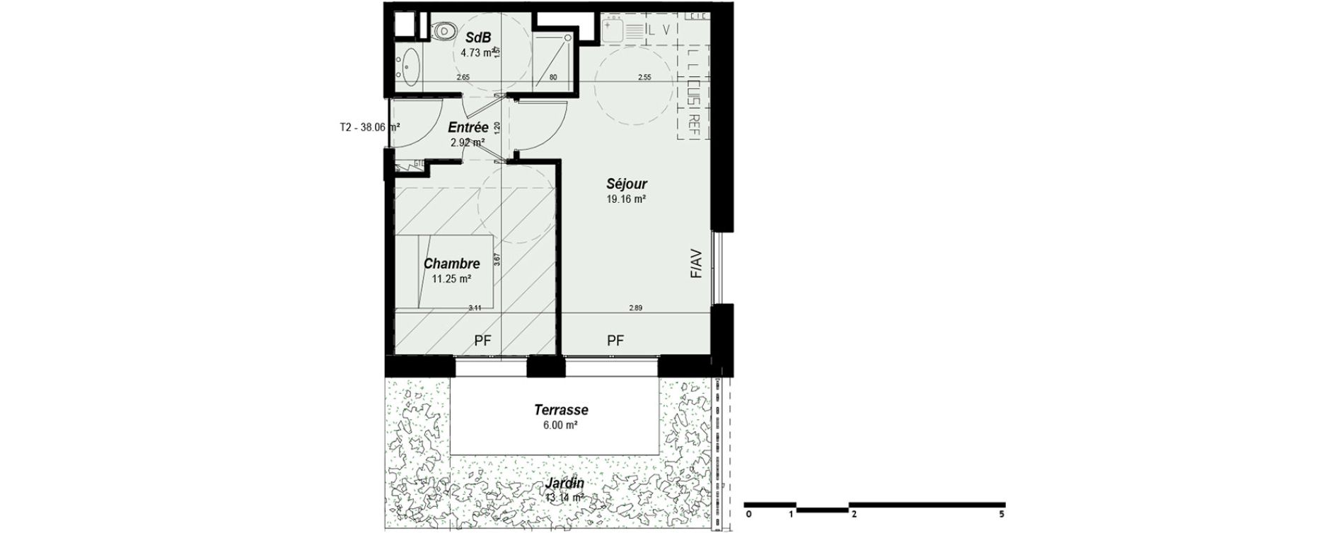 Appartement T2 de 38,06 m2 &agrave; Nancy Grand coeur