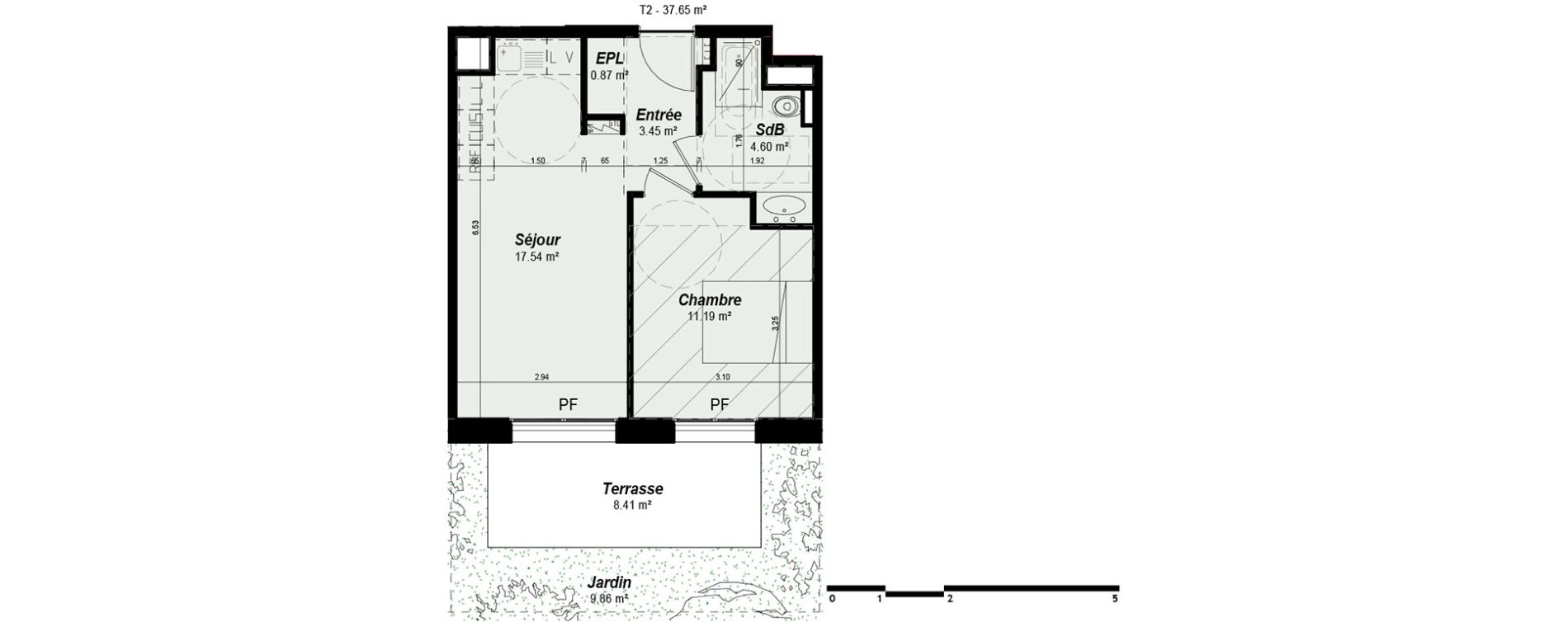 Appartement T2 de 37,65 m2 &agrave; Nancy Grand coeur
