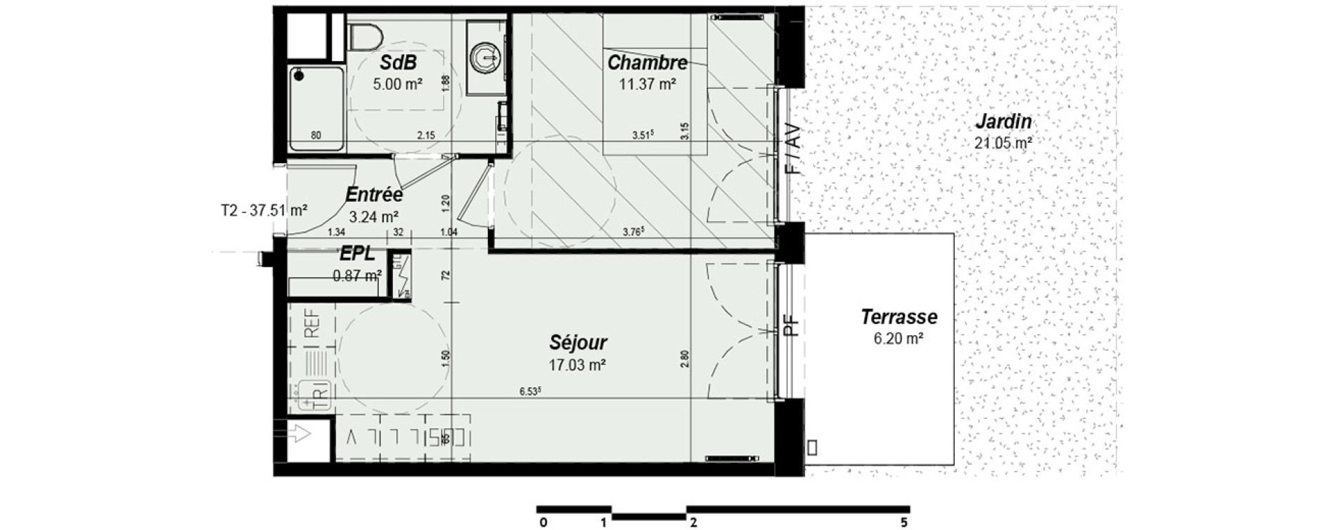 Appartement T2 de 37,51 m2 &agrave; Nancy Grand coeur