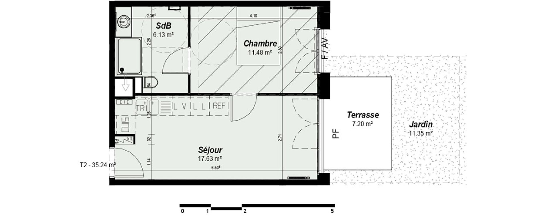 Appartement T2 de 35,24 m2 &agrave; Nancy Grand coeur