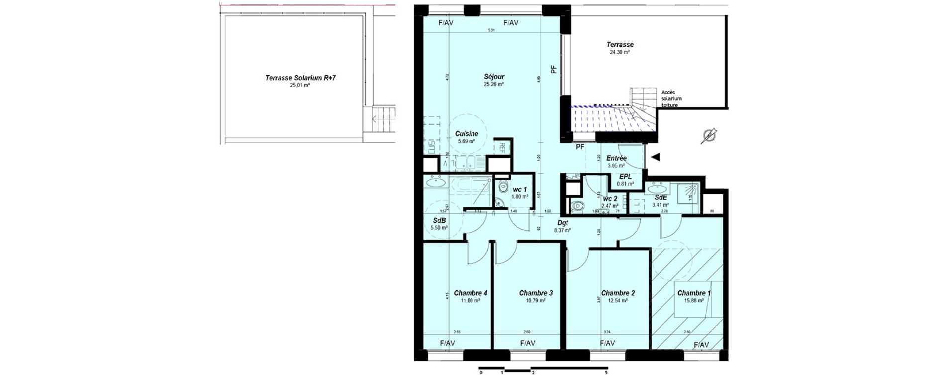 Appartement T5 de 107,47 m2 &agrave; Nancy Grand coeur