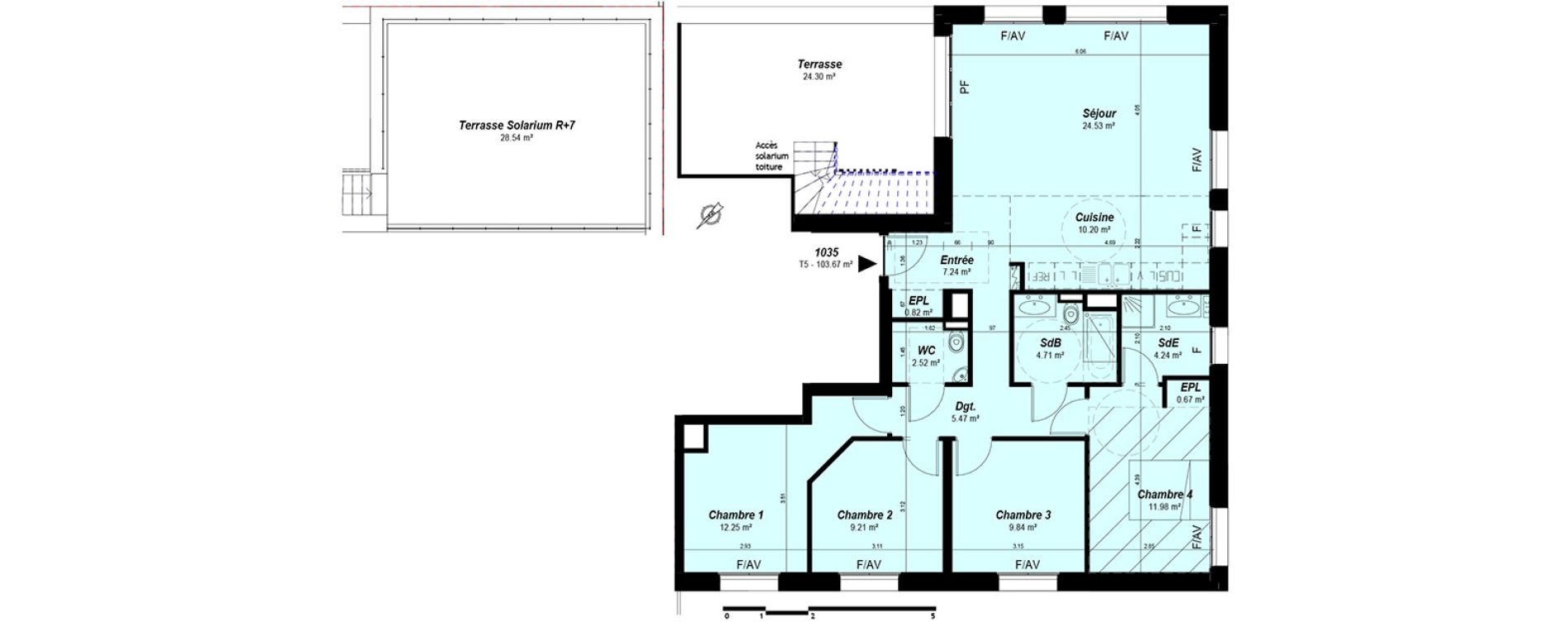 Appartement T5 de 103,67 m2 &agrave; Nancy Grand coeur