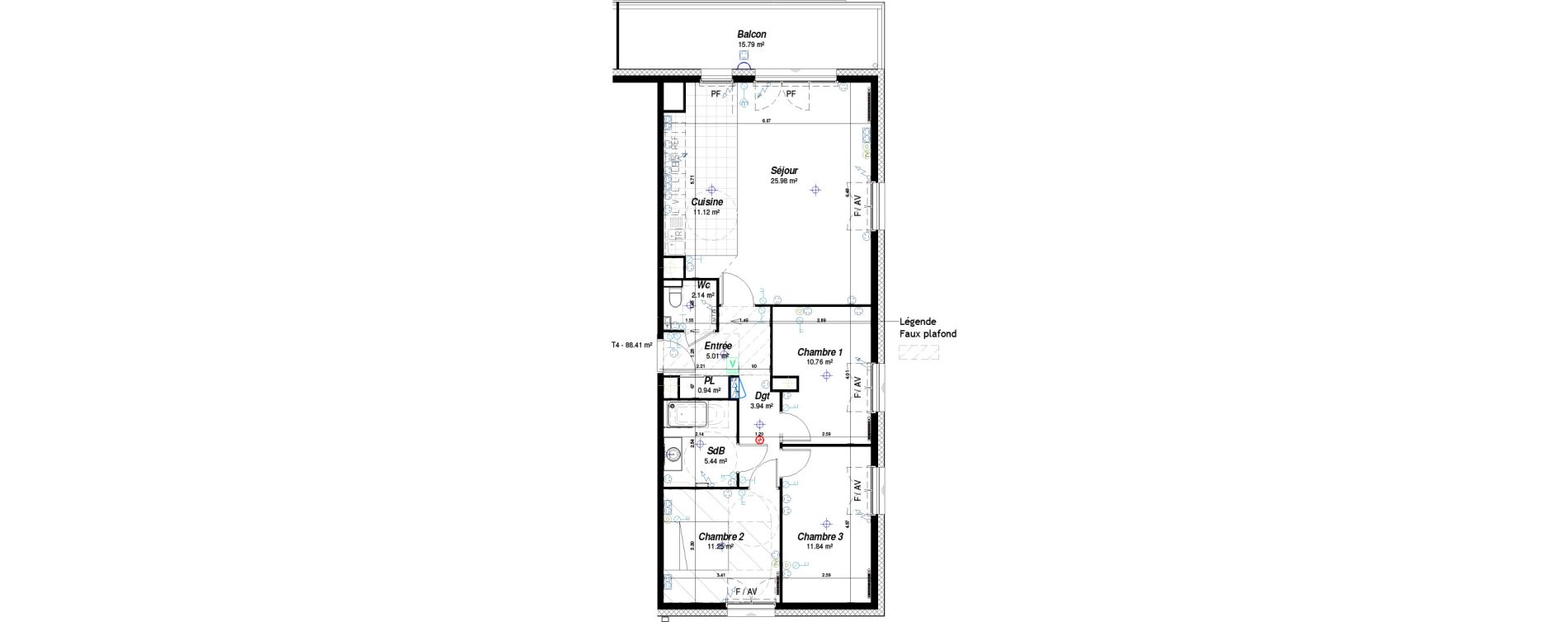 Appartement T4 de 88,41 m2 &agrave; Nancy Grand coeur