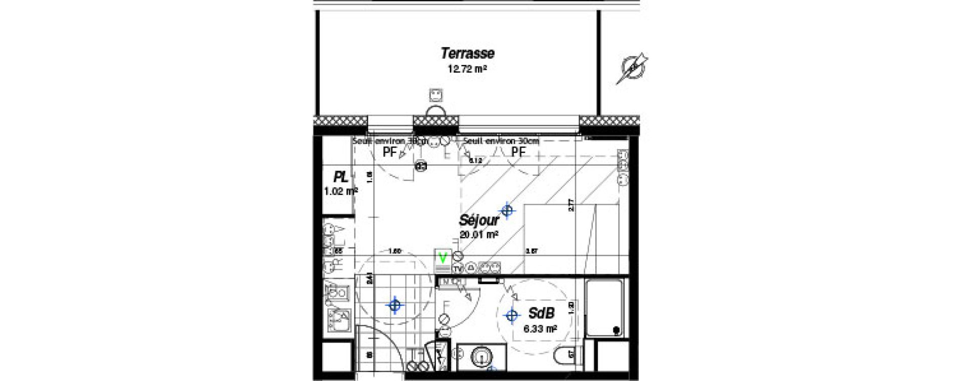 Appartement T1 de 27,36 m2 &agrave; Nancy Grand coeur