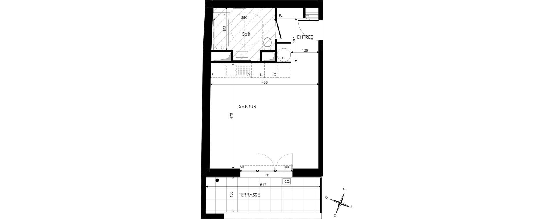 Appartement T1 de 33,90 m2 &agrave; Nancy Scarpone