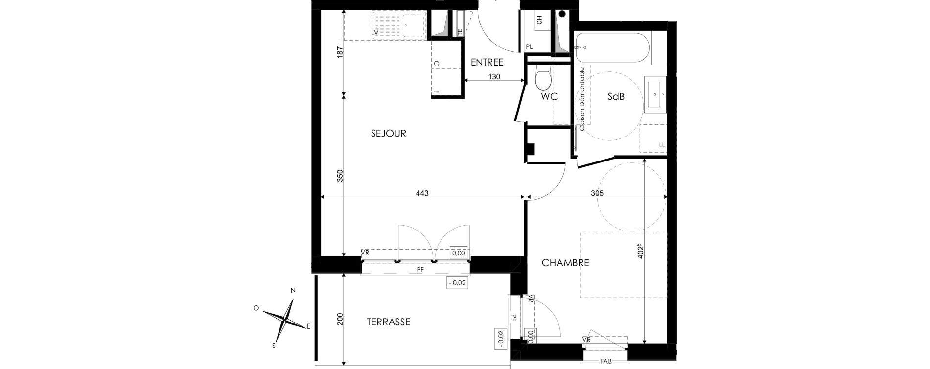 Appartement T2 de 43,21 m2 &agrave; Nancy Scarpone