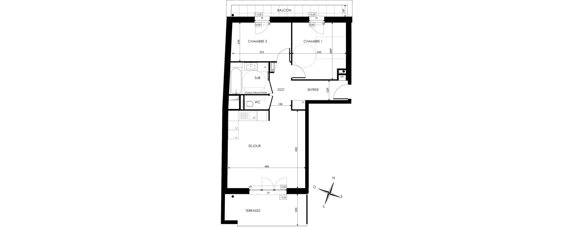 Appartement T3 de 60,35 m2 &agrave; Nancy Scarpone