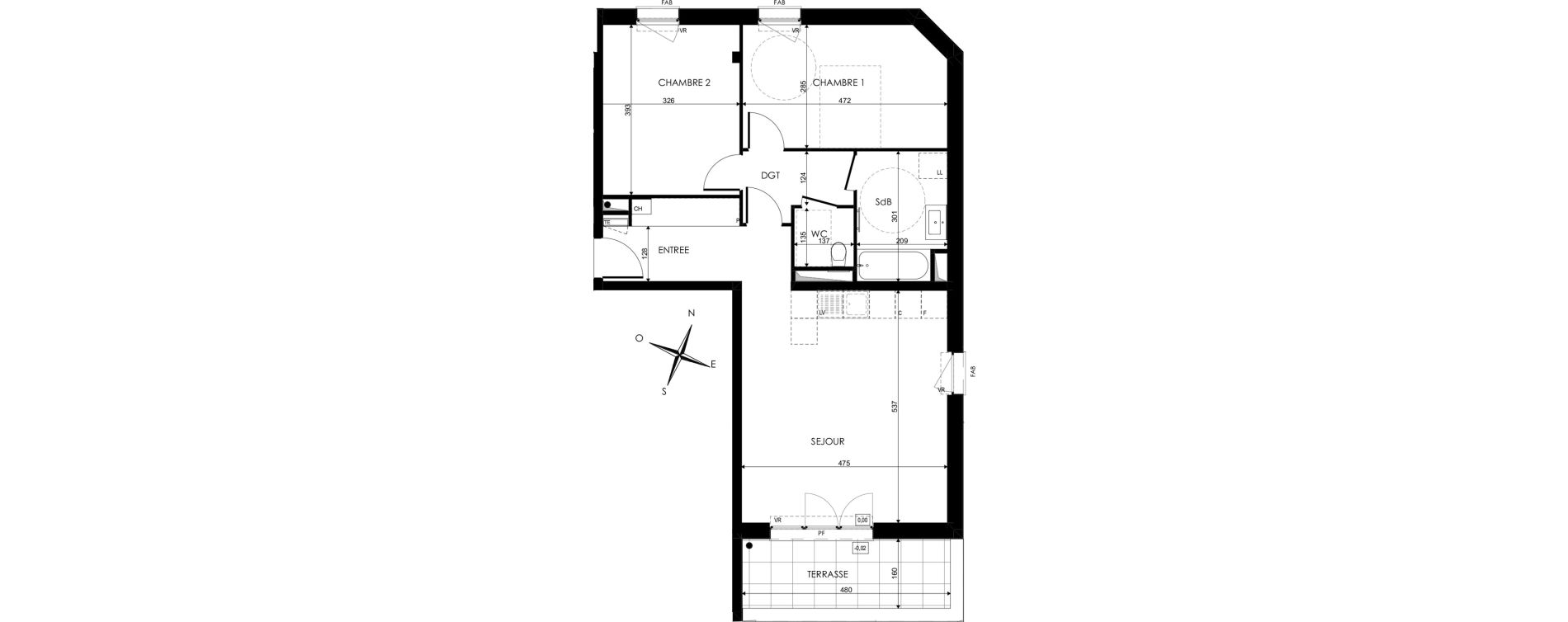 Appartement T3 de 69,64 m2 &agrave; Nancy Scarpone