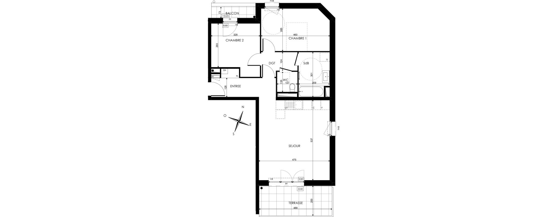 Appartement T3 de 66,39 m2 &agrave; Nancy Scarpone