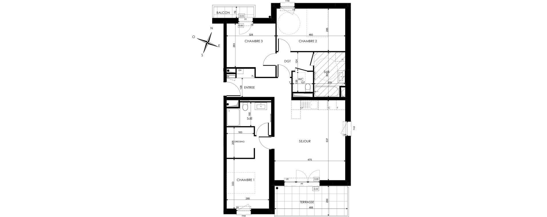 Appartement T4 de 86,54 m2 &agrave; Nancy Scarpone