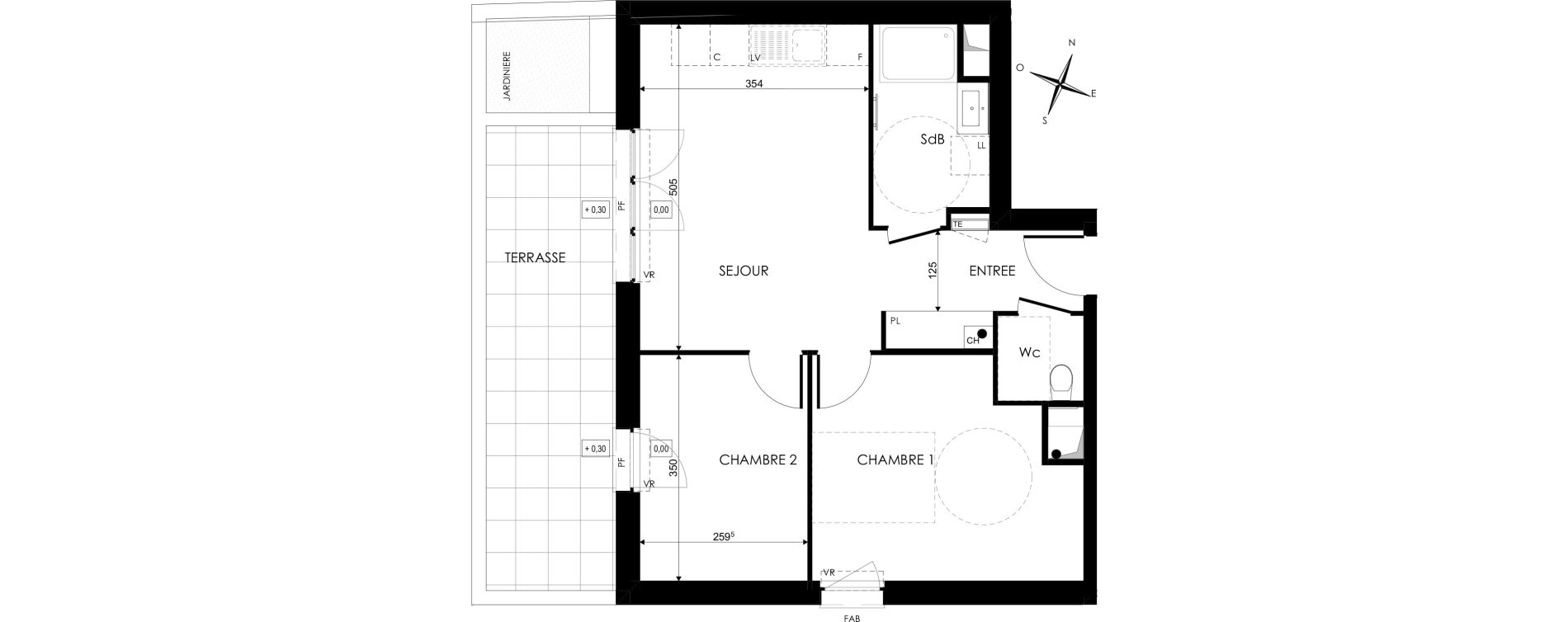 Appartement T2 de 51,85 m2 &agrave; Nancy Scarpone