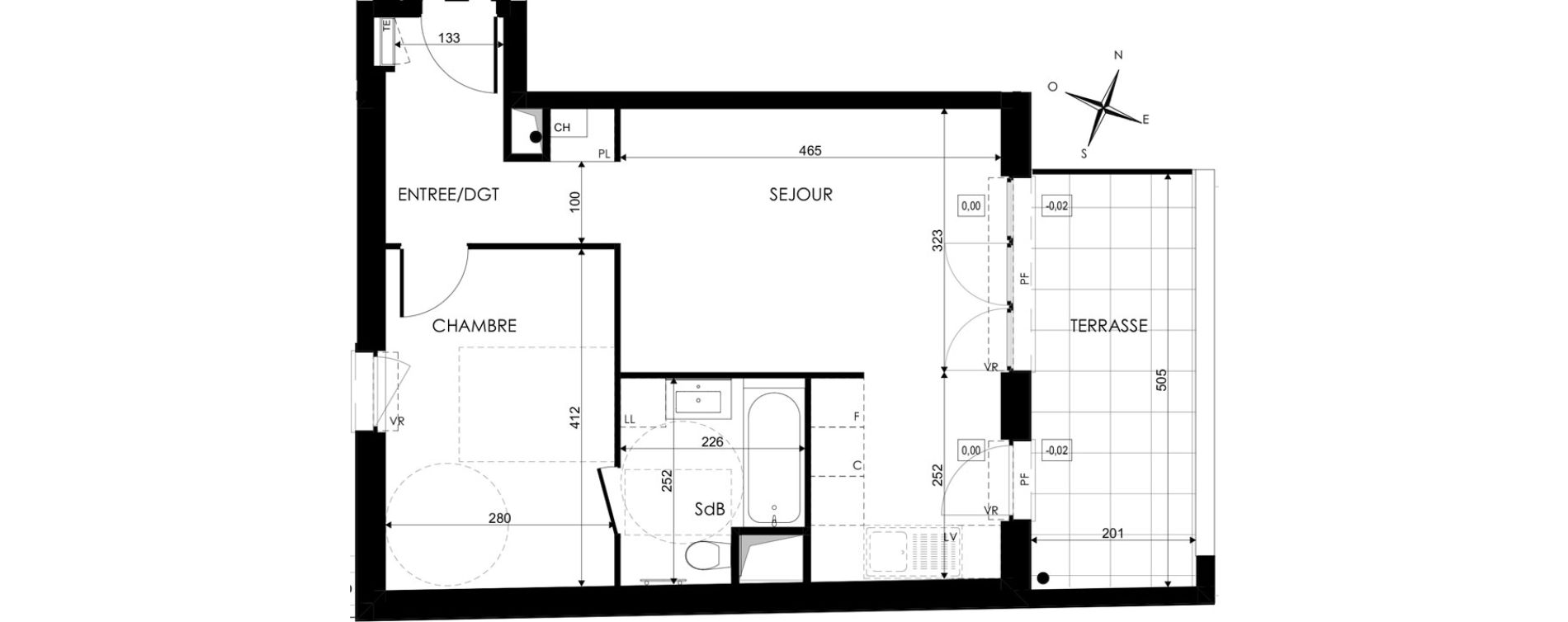 Appartement T2 de 43,35 m2 &agrave; Nancy Scarpone