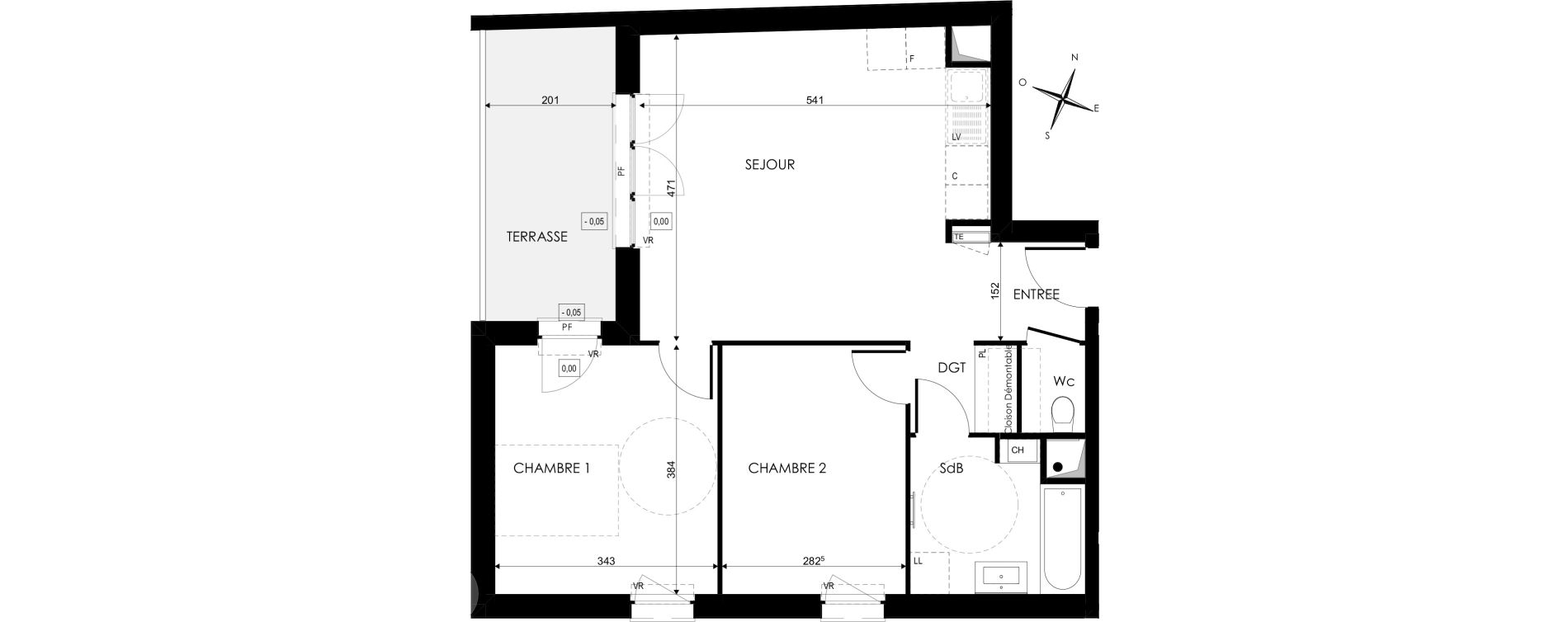 Appartement T3 de 60,81 m2 &agrave; Nancy Scarpone