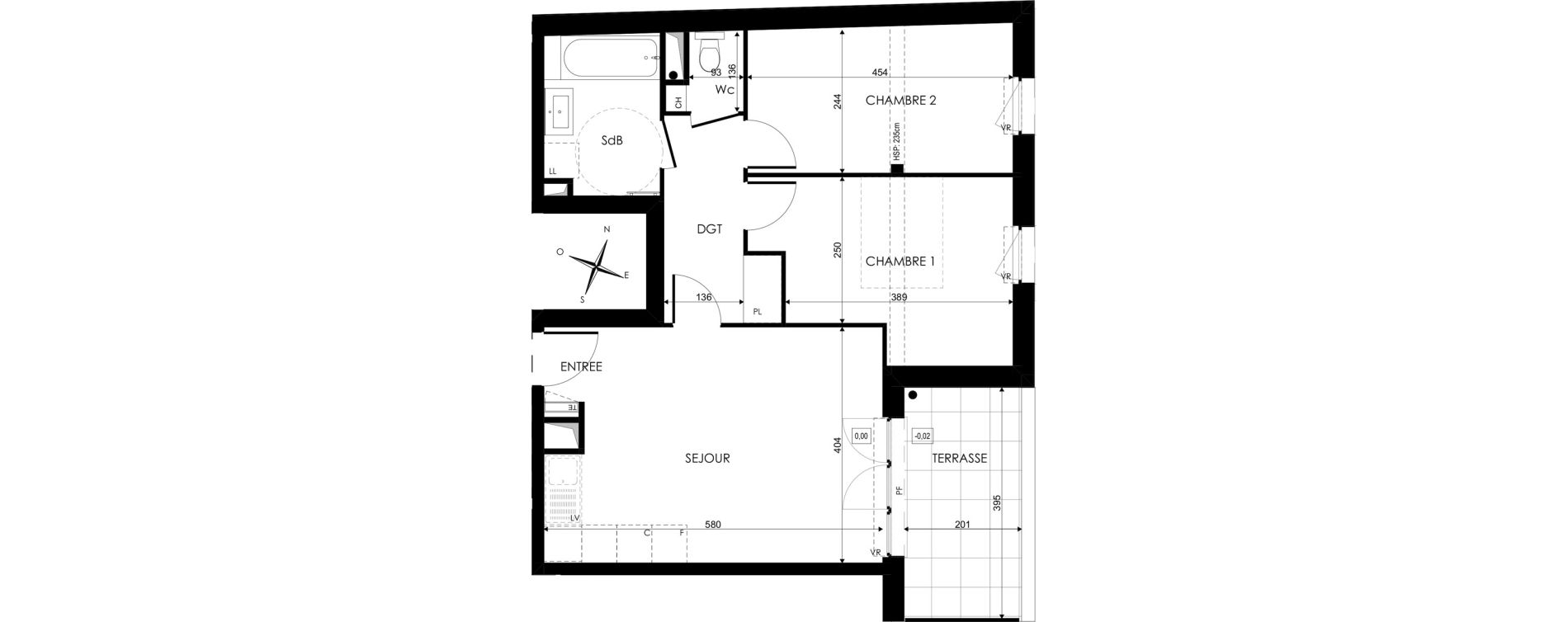 Appartement T3 de 58,52 m2 &agrave; Nancy Scarpone