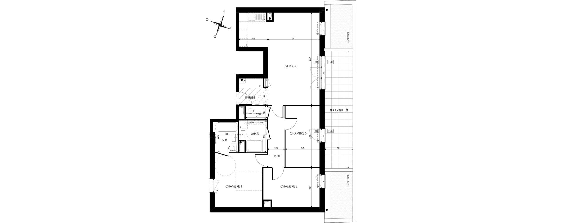 Appartement T4 de 83,00 m2 &agrave; Nancy Scarpone