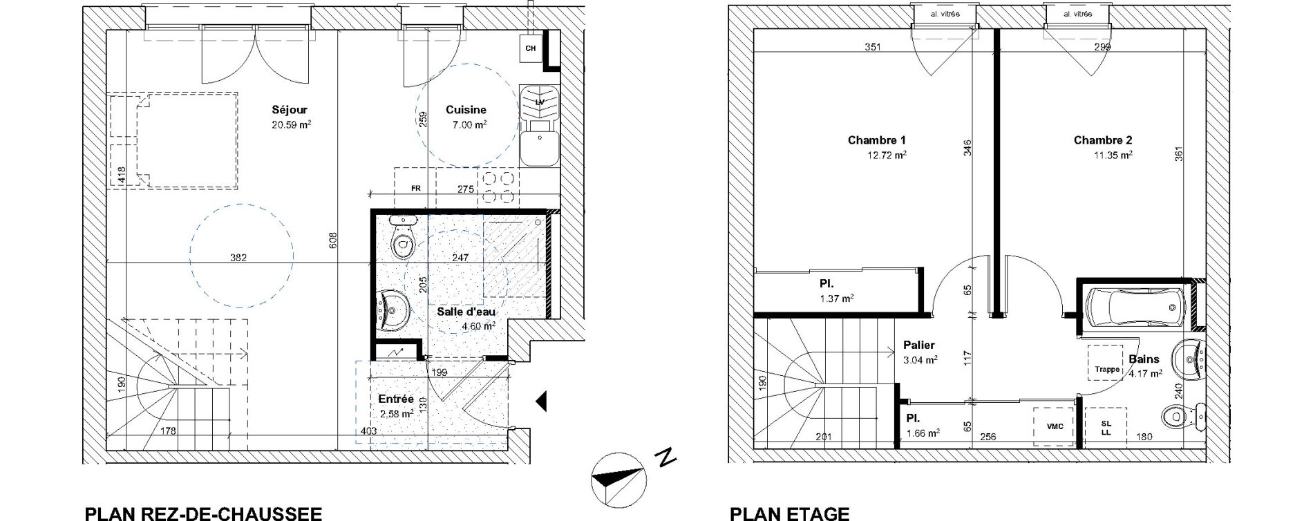 Duplex T3 de 69,08 m2 &agrave; Neuves-Maisons Centre