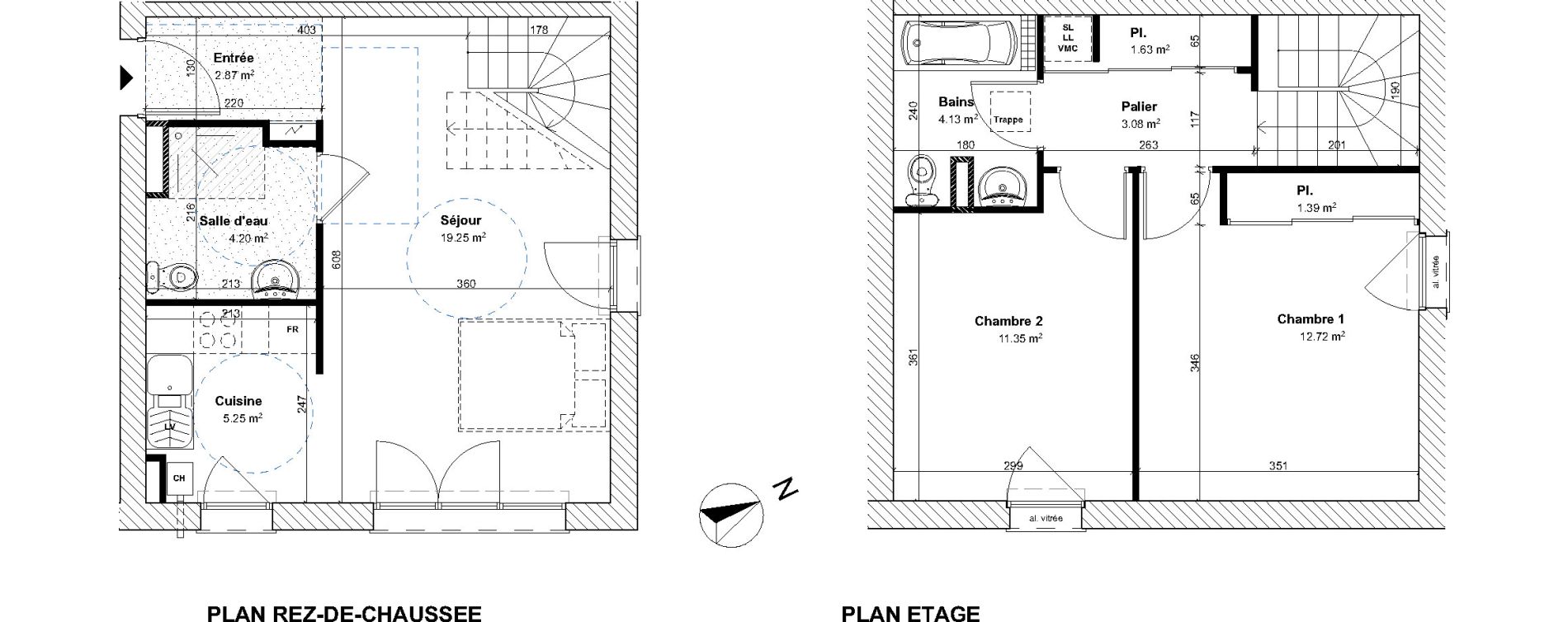 Duplex T3 de 65,87 m2 &agrave; Neuves-Maisons Centre