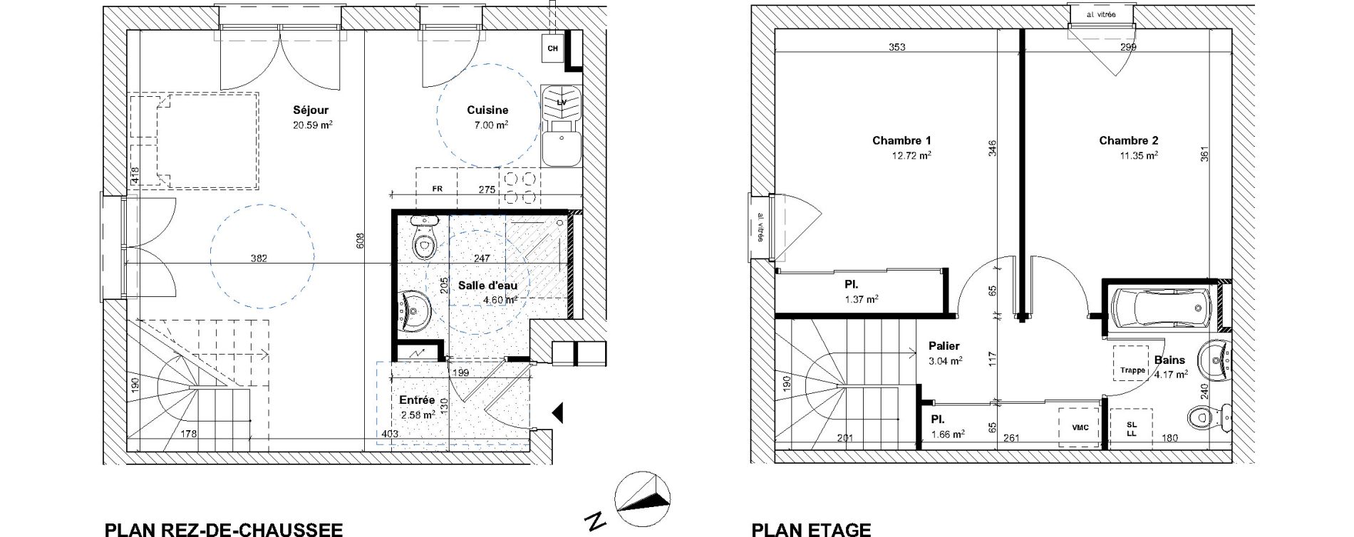 Duplex T3 de 69,08 m2 &agrave; Neuves-Maisons Centre