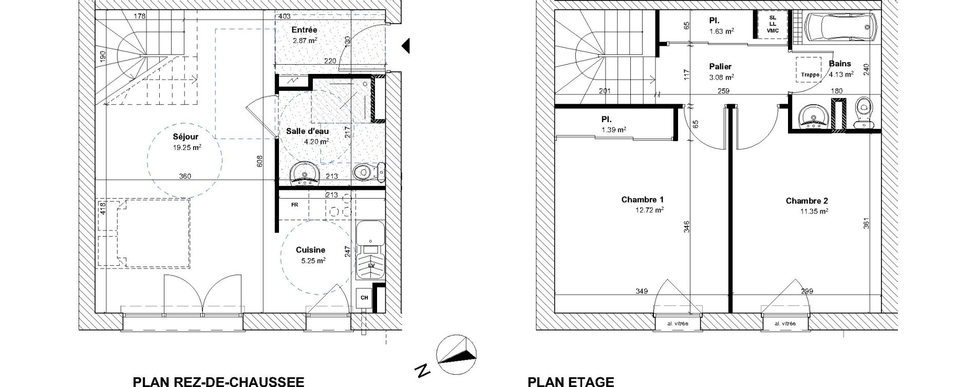 Duplex T3 de 65,87 m2 &agrave; Neuves-Maisons Centre