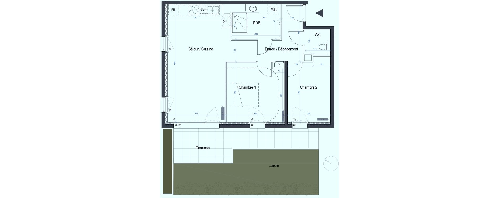 Appartement T3 de 60,93 m2 &agrave; Saint-Max Centre