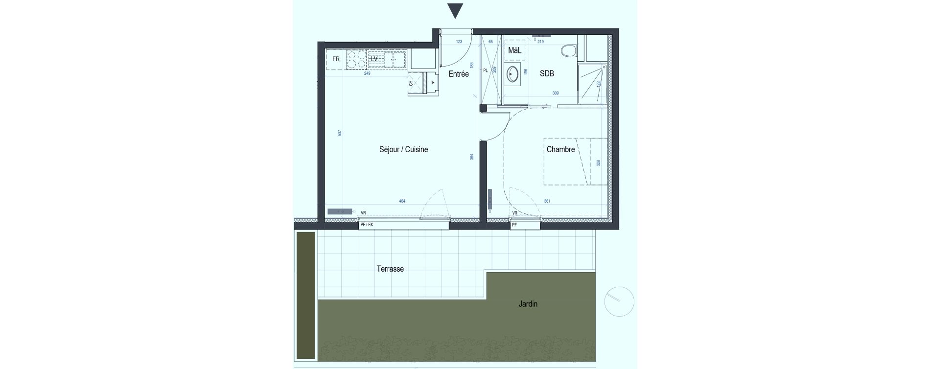 Appartement T2 de 41,92 m2 &agrave; Saint-Max Centre