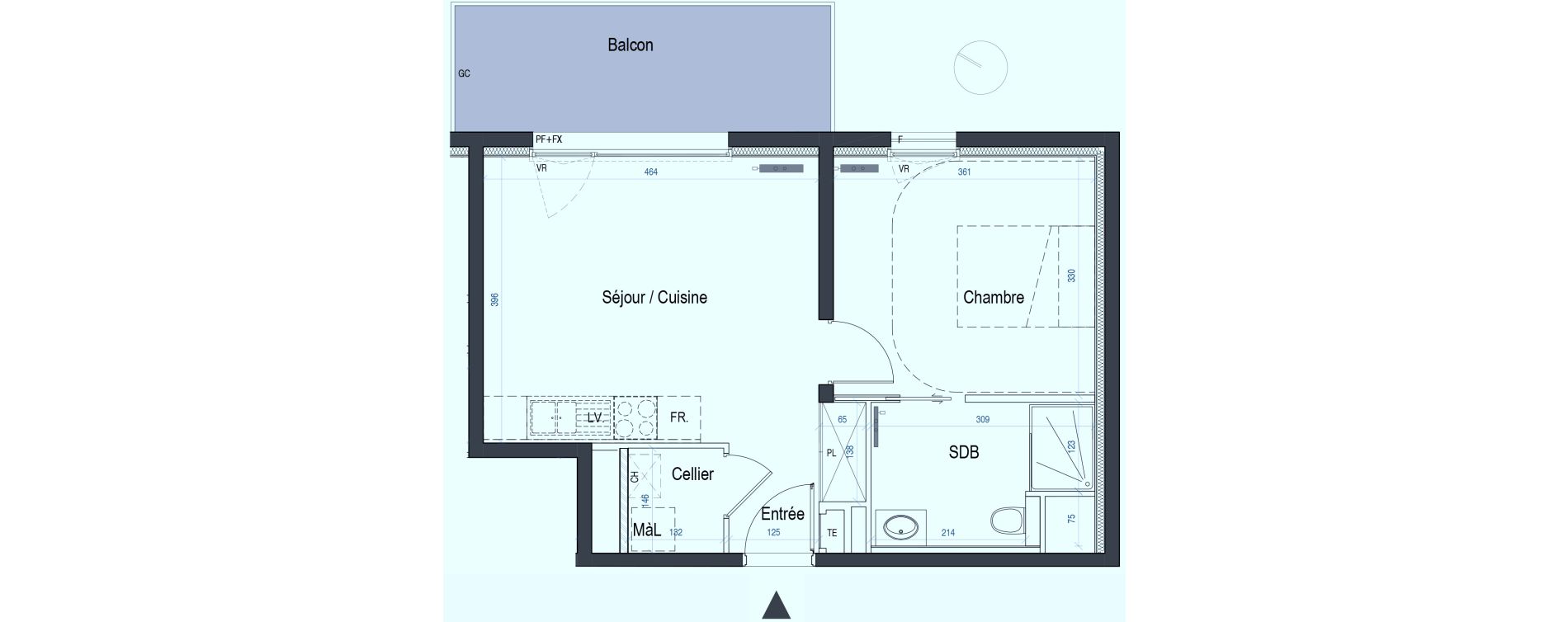Appartement T2 de 40,43 m2 &agrave; Saint-Max Centre
