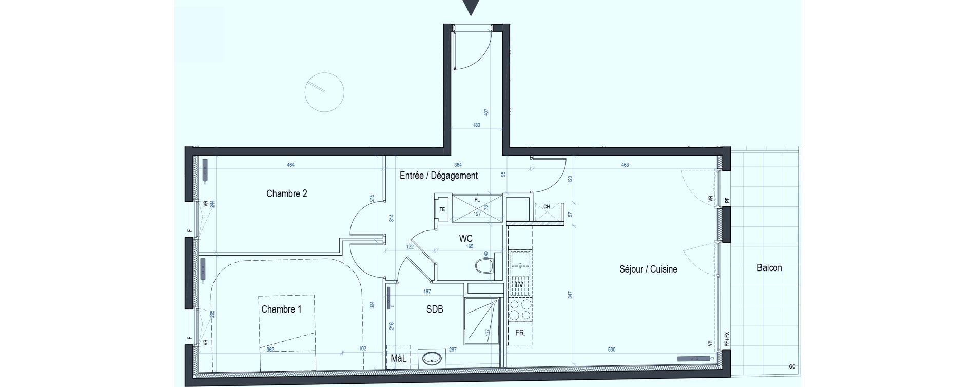 Appartement T3 de 70,75 m2 &agrave; Saint-Max Centre