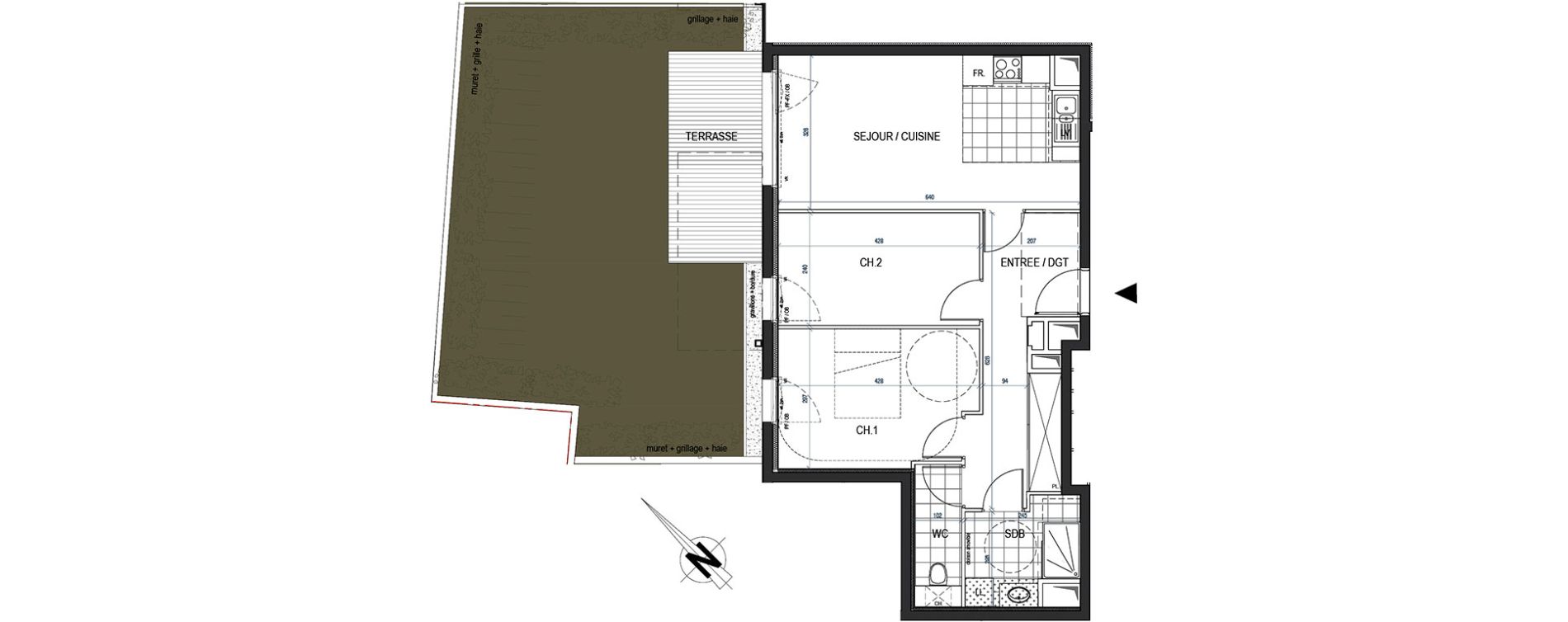 Appartement T3 de 61,42 m2 &agrave; Saint-Max Centre