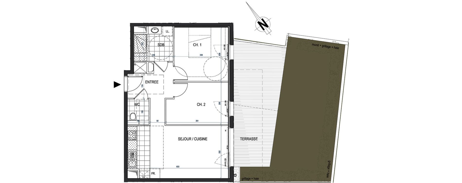 Appartement T3 de 56,24 m2 &agrave; Saint-Max Centre
