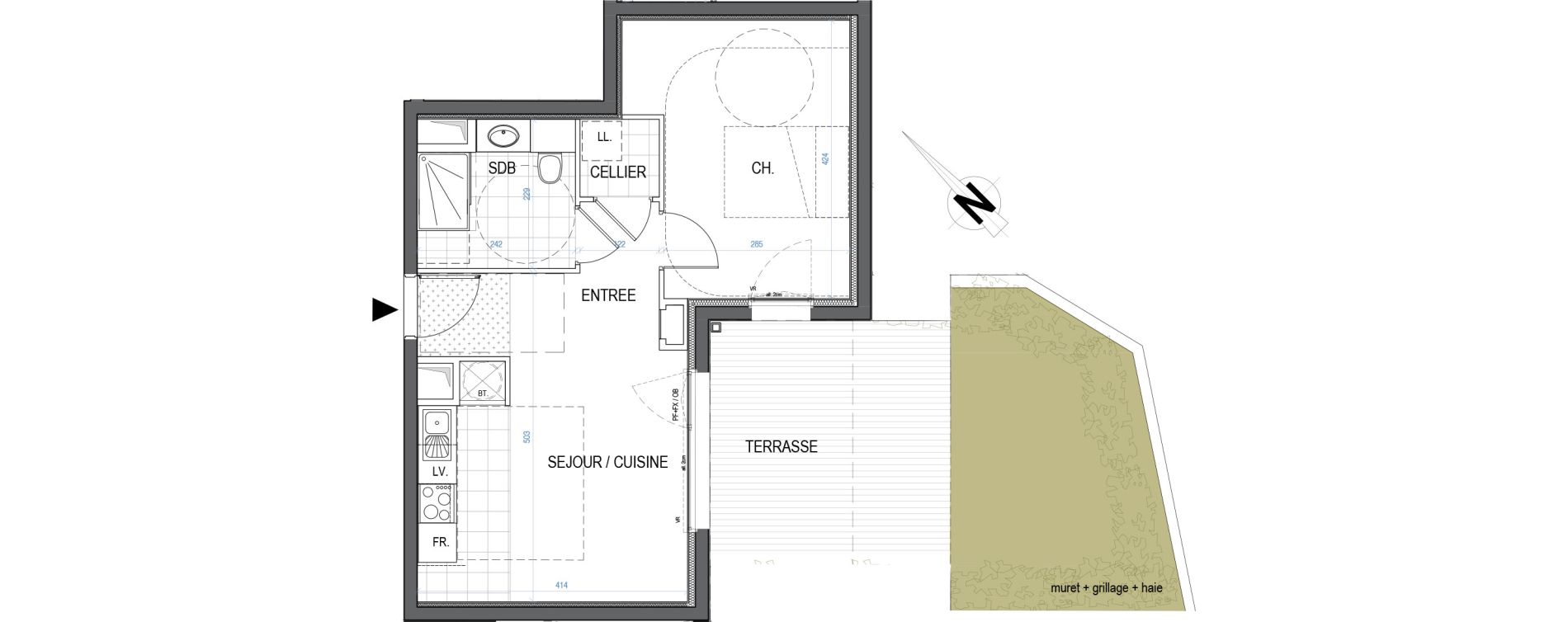 Appartement T2 de 40,31 m2 &agrave; Saint-Max Centre