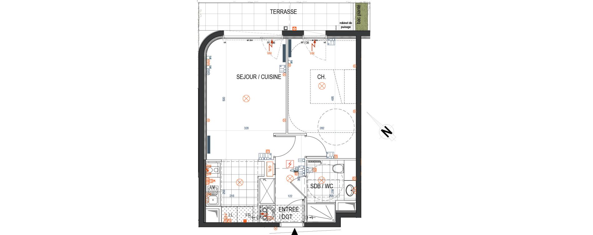 Appartement T2 de 43,80 m2 &agrave; Saint-Max Centre