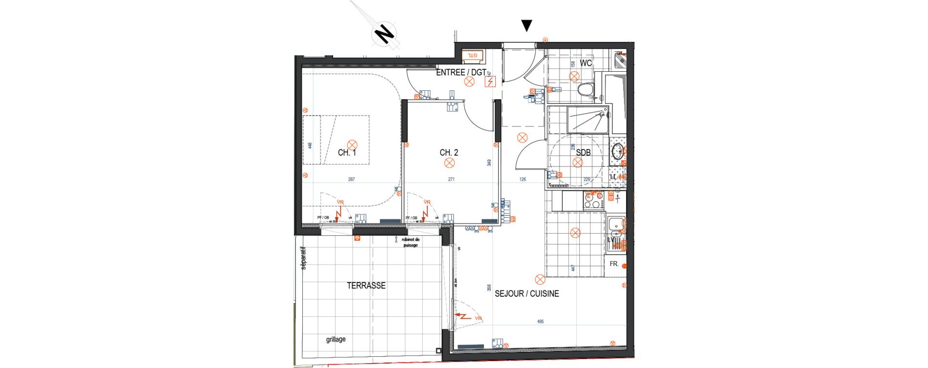 Appartement T3 de 59,01 m2 &agrave; Saint-Max Centre