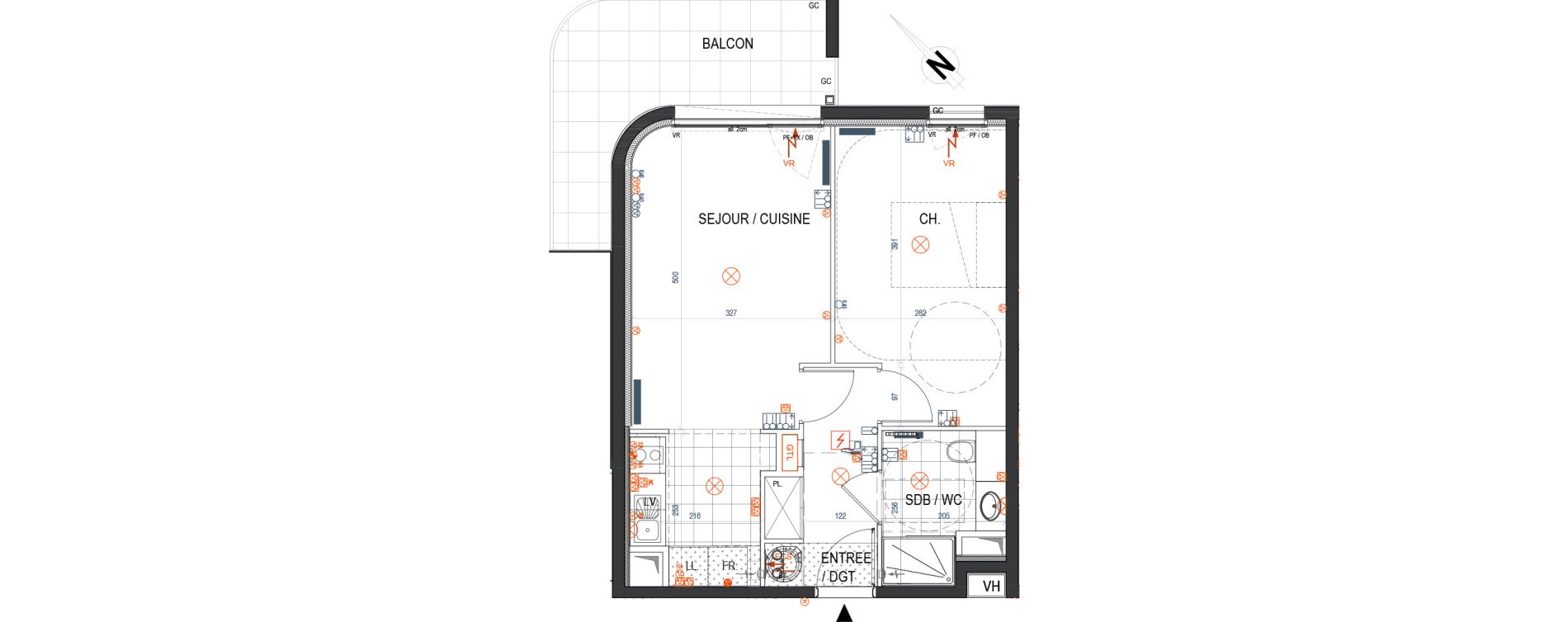 Appartement T2 de 43,81 m2 &agrave; Saint-Max Centre